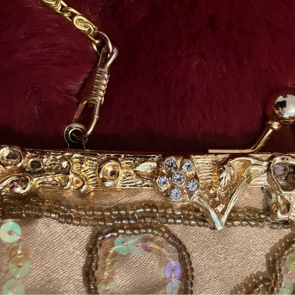 Vintage gorgeous clutch with removable chain - Picture 5 of 8